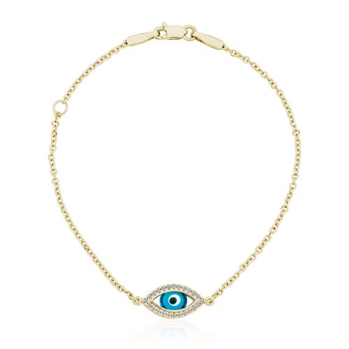 Diamond Evil Eye Bracelet - Shannakian Fine Jewellery