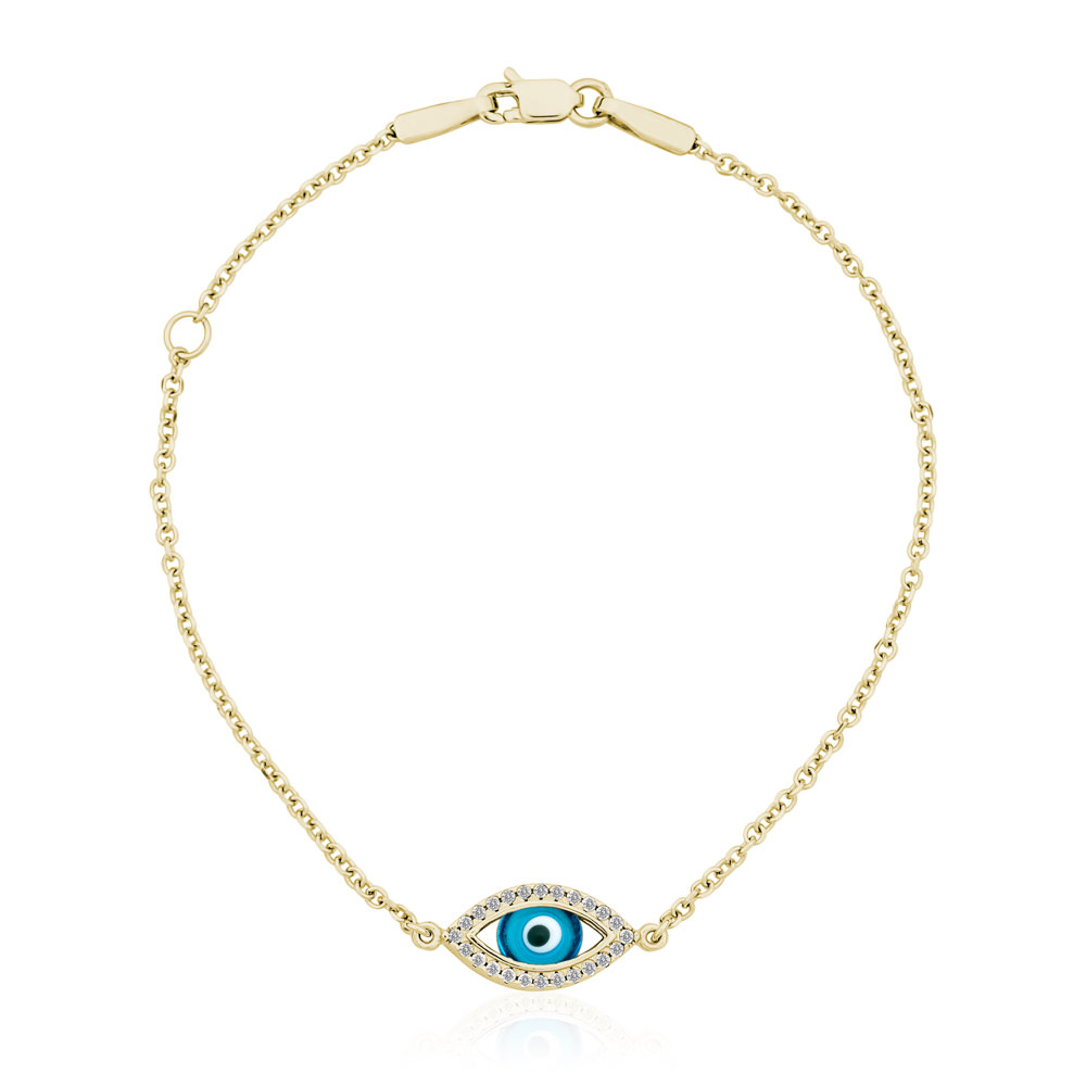 Diamond Evil Eye Bracelet - Shannakian Fine Jewellery