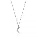 Moon Necklace White Gold